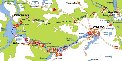mapa szlaku kajakowego